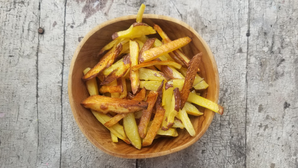 oven fries from organic potatoes
